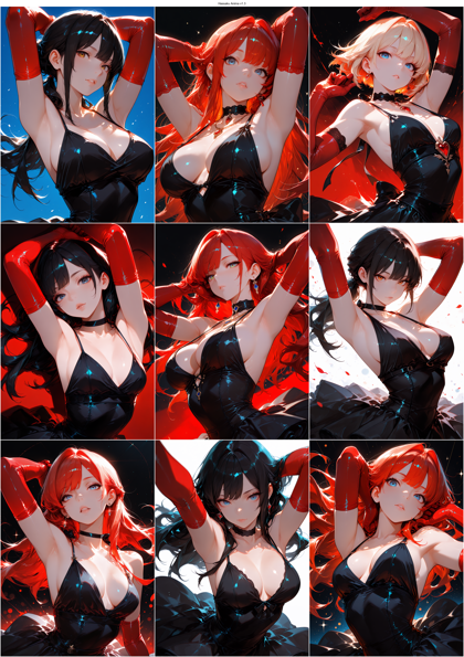 Hassaku Anima v1.3 - 長い手袋、肘まであるグローブを表現するプロンプト、画像生成結果:画像3