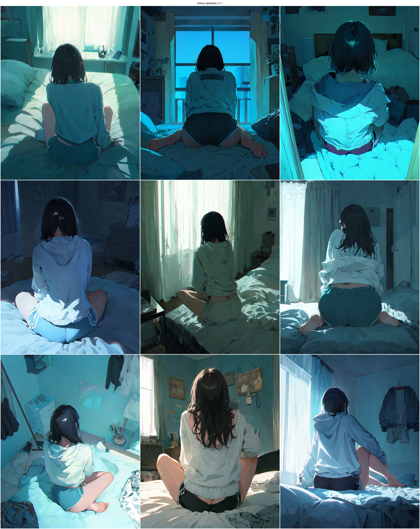 Anima aesthetic-v1.1 - 顔が見えないシーンを表現するプロンプト、画像生成結果:画像1