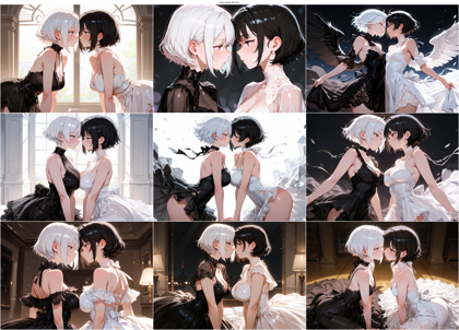 Nova Anime AM v4.0 - 向かい合って顔を近づけているシーンを表現するプロンプト、画像生成結果:画像5