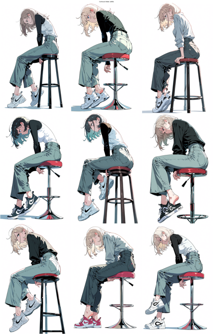 Confound Atelier JetMix - 足が地面についていない状態を表現するプロンプト、画像生成結果:画像7