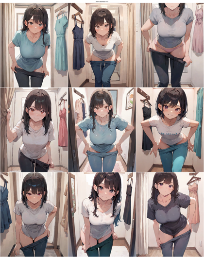 Anima aesthetic-v1.0 - 試着室のシーンを表現するプロンプト、画像生成結果:画像5