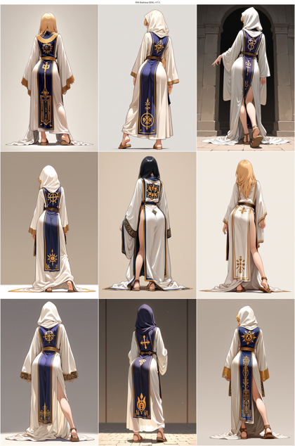 WAI-illustrious-SDXL v17.0 - 後姿を表現するプロンプト、画像生成結果:画像1