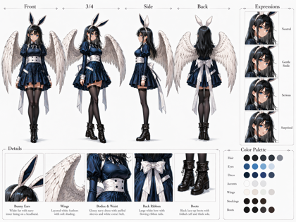 拡張の場合 - GPT Image でキャラクターシート、キャラクターの三面図を生成する:画像5