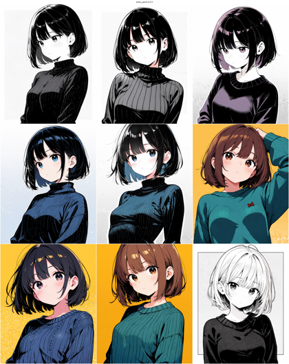 anima_pencil v2.0.0 - 影をドットで表現するプロンプト、画像生成結果:画像7