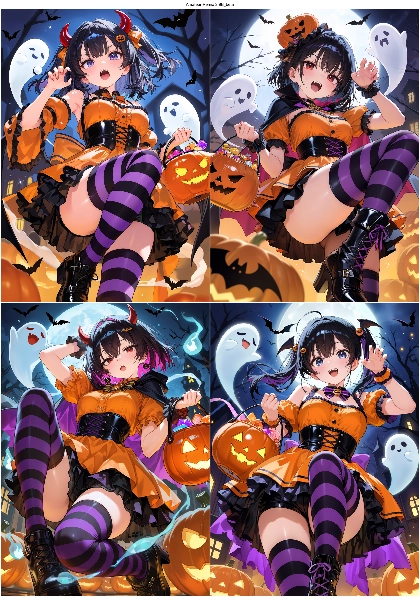 Amateur Remix 2.9B_beta - ハロウィンのコスチュームを表現するプロンプト、画像生成結果:画像8