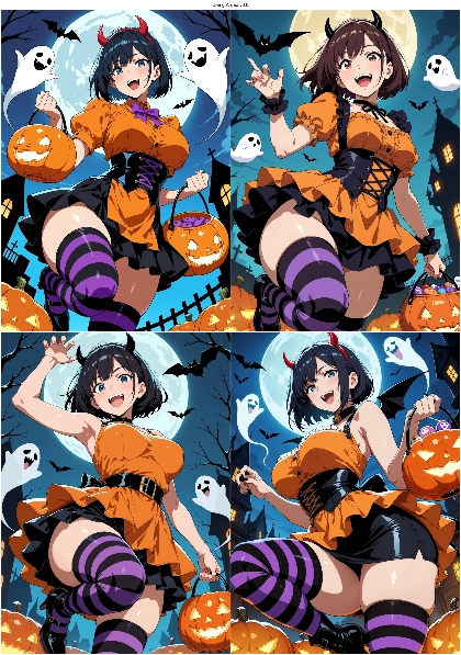 Diving-Anima v8.0 - ハロウィンのコスチュームを表現するプロンプト、画像生成結果:画像10