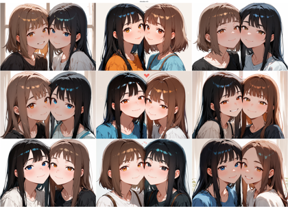 AnimaIka v4.6 - 顔（頭部）を近づけているシーンを表現するプロンプト、画像生成結果:画像4
