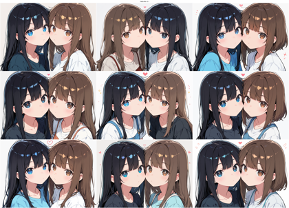 Tekito-Mix v3.1 - 顔（頭部）を近づけているシーンを表現するプロンプト、画像生成結果:画像5
