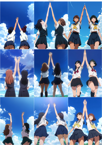 AnimaYume v0.5 - ハイタッチを表現するプロンプト、画像生成結果:画像12