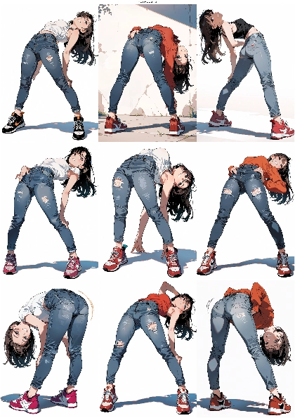 The A WonderMix V4 - 腰を前に突き出すポーズのプロンプト、画像生成結果:画像9