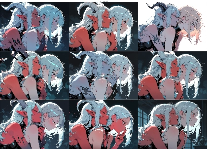 Confound Atelier JetMix - 後ろから抱きしめているポーズを表現するプロンプト、画像生成結果:画像17