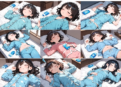 AnimaIka v4.9 - 額の冷えピタシート、氷嚢を表現するプロンプト、画像生成結果:画像4