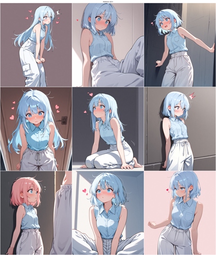 Ikastrious v22.0 - 恋する乙女の表情のプロンプト、画像生成結果:画像6
