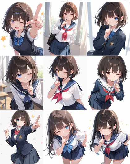 anima_pencil v2.1.0 - 人差し指を立てるポーズのプロンプト、画像生成結果:画像11