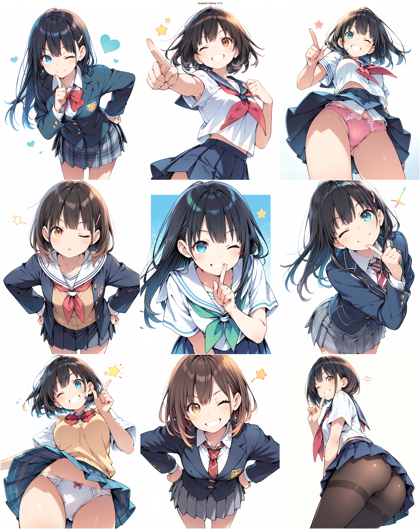 Sudachi Anima v1.0 - 人差し指を立てるポーズのプロンプト、画像生成結果:画像12