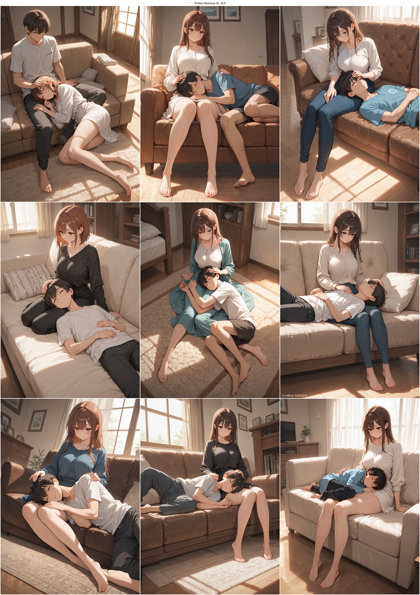 Prefect illustrious XL v8.0 - 膝枕のシーンを表現するプロンプト、画像生成結果:画像3