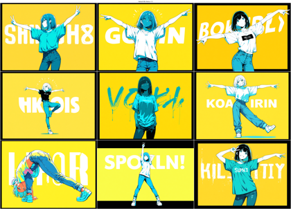 Hakushi Mix Anima v1.0 - 数色のみで描画された画像を生成するプロンプト、画像生成結果:画像5