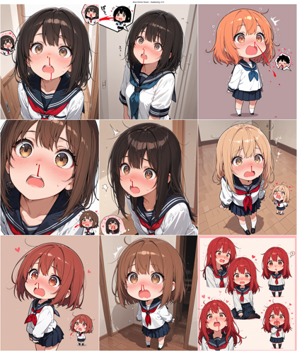 Alcai Anime Haven - Awakening v3.0 - 鼻血のキャラクターを表現するプロンプト、画像生成結果:画像6