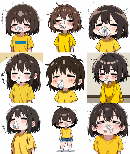 AnimaIka v3.5 - 鼻血のキャラクターを表現するプロンプト、画像生成結果:画像10