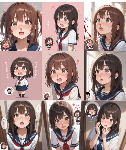Prefect illustrious XL v8.0 - 鼻血のキャラクターを表現するプロンプト、画像生成結果:画像3