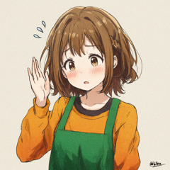 片手で謝るポーズ (メンゴのポーズ) を表現するプロンプト、画像生成結果:画像6