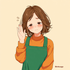 片手で謝るポーズ (メンゴのポーズ) を表現するプロンプト、画像生成結果:画像7