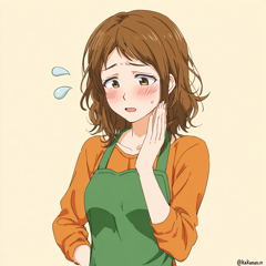 片手で謝るポーズ (メンゴのポーズ) を表現するプロンプト、画像生成結果:画像8