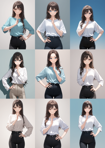 WAI-illustrious-SDXL v16.0 - 片手で謝るポーズ (メンゴのポーズ) を表現するプロンプト、画像生成結果:画像2