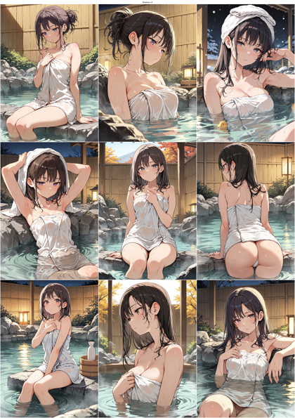 Dinamus v4 - 温泉、露天風呂のシーンを表現するプロンプト、画像生成結果:画像7