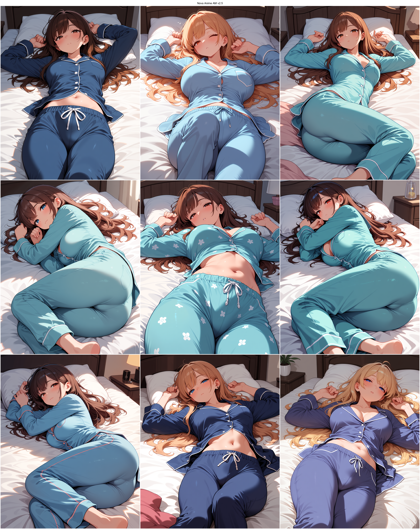 Nova Anime AM v2.5 - パジャマを着ているキャラクターのプロンプト、画像生成結果:画像2