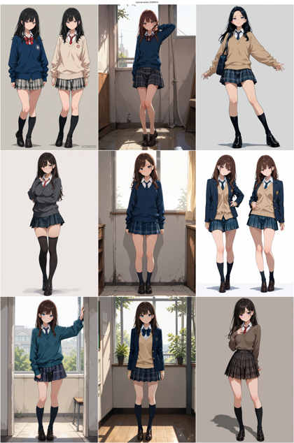 copycat-anima 20260610 - チェック柄のスカートを表現するプロンプト、画像生成結果:画像12