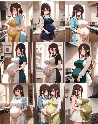 Ikastrious v22.0 - 妊娠しているキャラクター、妊婦を表現するプロンプト、画像生成結果:画像7