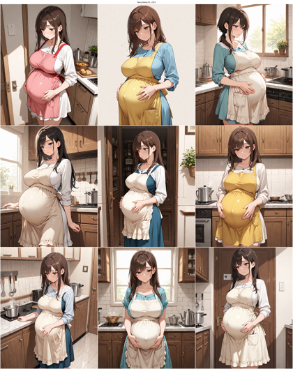 Nova Anime XL v18.0 - 妊娠しているキャラクター、妊婦を表現するプロンプト、画像生成結果:画像2