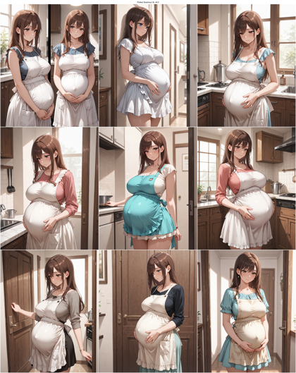 Prefect illustrious XL v8.0 - 妊娠しているキャラクター、妊婦を表現するプロンプト、画像生成結果:画像3