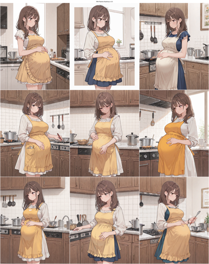 RIN Flanime Illustrious v3.0 - 妊娠しているキャラクター、妊婦を表現するプロンプト、画像生成結果:画像8