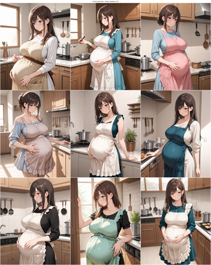 Unholy Desire Mix - Sinister Aesthetic v8.0 - 妊娠しているキャラクター、妊婦を表現するプロンプト、画像生成結果:画像5