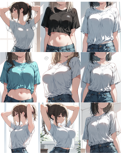 Hakushi Mix Anima v1.0 - 口をすぼめる表情のプロンプト、画像生成結果:画像21