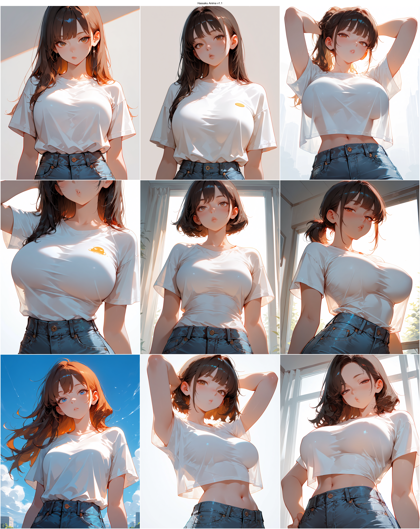 Hassaku Anima v1.1 - 口をすぼめる表情のプロンプト、画像生成結果:画像18