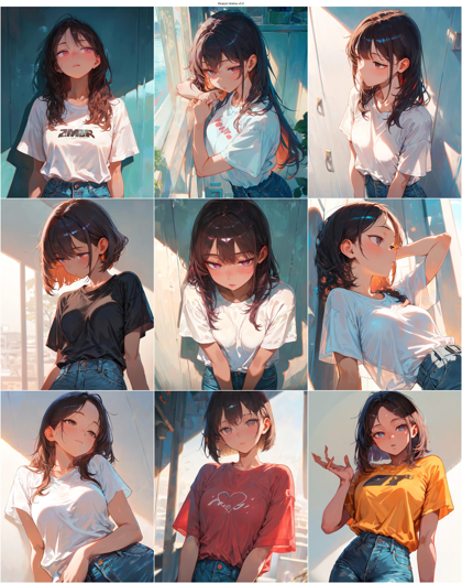 Kirazuri Anima v3.0 - 口をすぼめる表情のプロンプト、画像生成結果:画像17