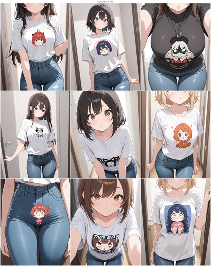 Raehoshi illust XL v10.0 - 口をすぼめる表情のプロンプト、画像生成結果:画像16