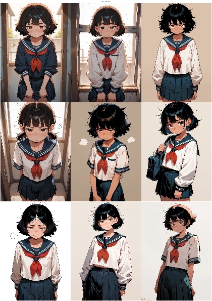 AnimaIka v4.8 - 脇役キャラクター、地味なキャラクターを表現するプロンプト、画像生成結果:画像10