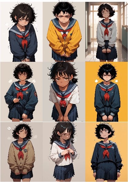 One obsession Anima2.9B v1 - 脇役キャラクター、地味なキャラクターを表現するプロンプト、画像生成結果:画像13