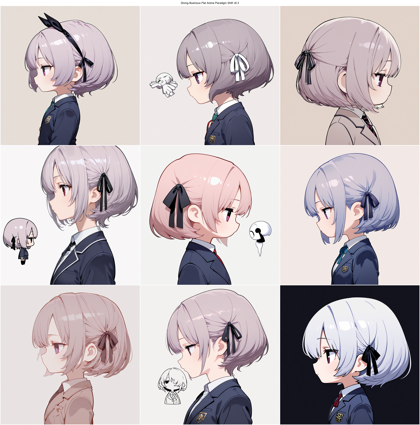 Diving-Illustrious Flat Anime Paradigm Shift v6.3 - 横顔を表現するプロンプト、画像生成結果:画像15