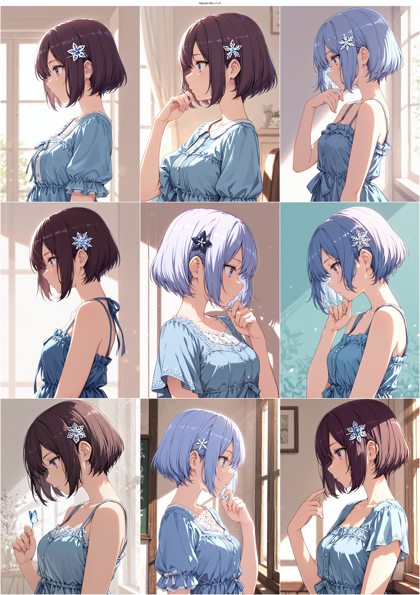 Hakushi Mix v1.41 - 横顔を表現するプロンプト、画像生成結果:画像9
