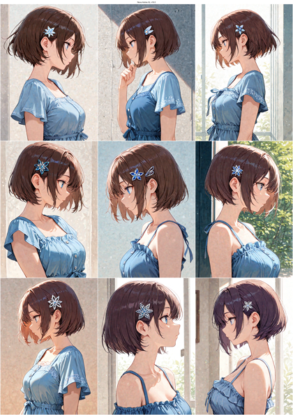 Nova Anime XL v19.0 - 横顔を表現するプロンプト、画像生成結果:画像2