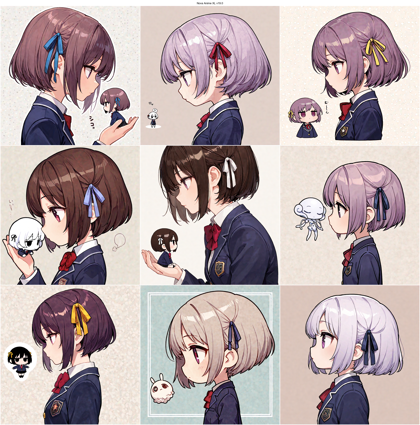 Nova Anime XL v19.0 - 横顔を表現するプロンプト、画像生成結果:画像12