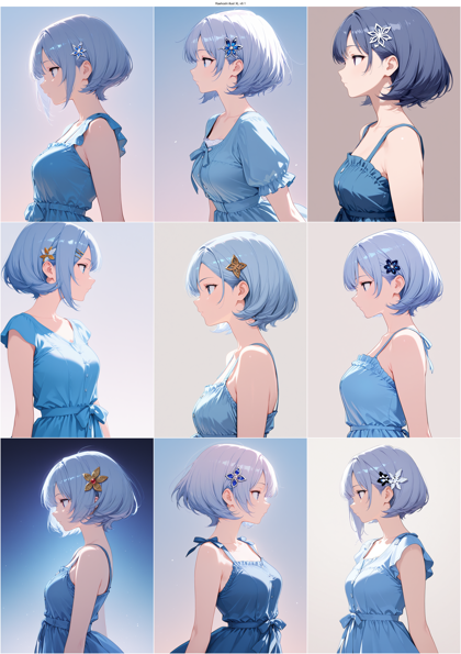 Raehoshi illust XL v9.1 - 横顔を表現するプロンプト、画像生成結果:画像4
