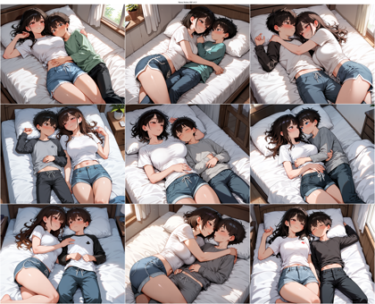 Nova Anime AM v4.0 - 添い寝のシーンを表現するプロンプト、画像生成結果:画像5
