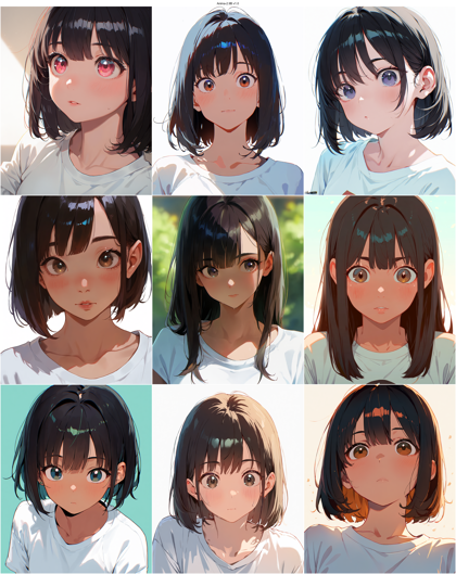 Anima-2.9B v1.0 - 瞳が上瞼に隠されない目を表現するプロンプト、画像生成結果:画像3