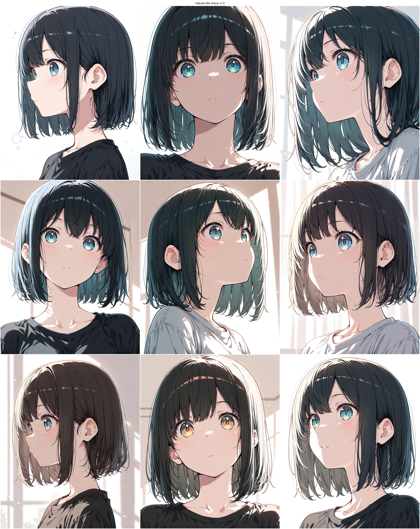 Hakushi Mix Anima v1.0 - 瞳が上瞼に隠されない目を表現するプロンプト、画像生成結果:画像7